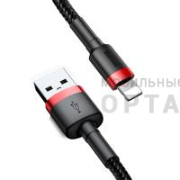 Кабель Usb to Lightning Baseus cafule 2A 3m Red+Black Кабель Usb to Lightning Baseus cafule 2A 3m Red+Black