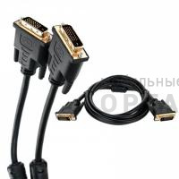 Кабель DVI-D--DVI-D Dual link 25M/25M, экран, феррит.кольца, 1.8м Telecom <TCG441D-1.8M>(1/50)