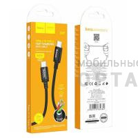 Кабель Type-c to Type-c HOCO X89 Wind, 1.0м, 3.0A, PD60Вт, ткань, цвет: чёрный (1/1000)
