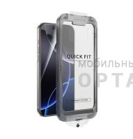 Стекло защитное, KEEPHONE QUICK FIT 3D БЕЗ РАМКИ FULL GLUE САМОКЛЕЯЩИЙСЯ GLASS iPhone 17/iPhone 16 PRO