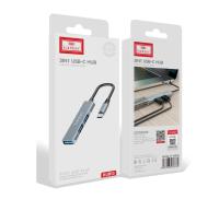 USB-концентратор Earldom ET-HUB10, 3 гнезда, 3хUSB3.0, серебристый