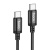 Кабель Type-c to Type-c HOCO X89 Wind, 1m, 3.0A, PD60W, ткань, цвет: чёрный (1/1000)